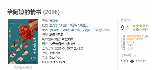 《给阿嬷的情书》豆瓣升至9.1，素人主演改编真实信件事件：现场图